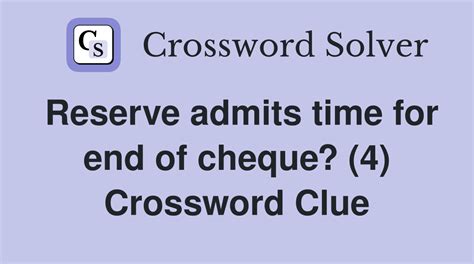 cheque holder crossword clue